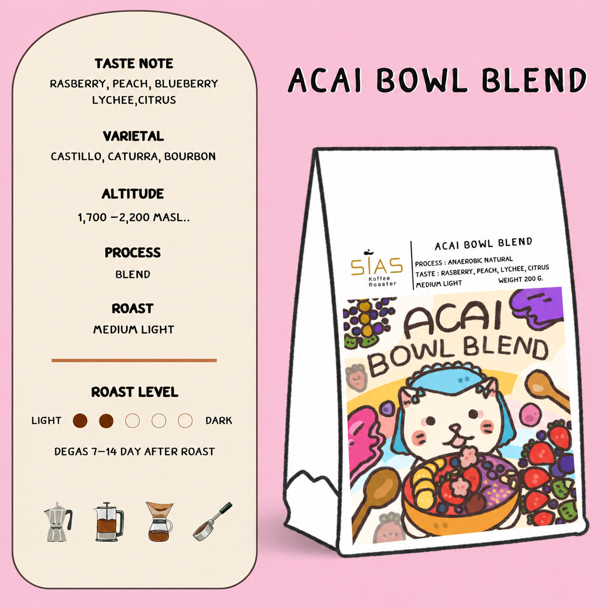 Acai Bowl Blend - By Sias Roaster 100g