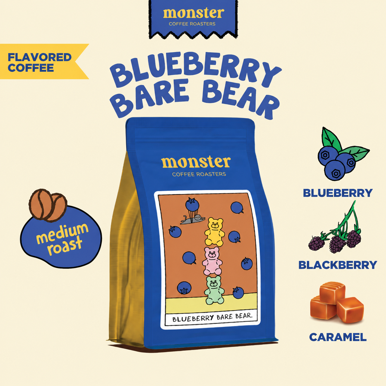 BLUEBERRY BARE BEAR - Monster Coffee Roasters 200G