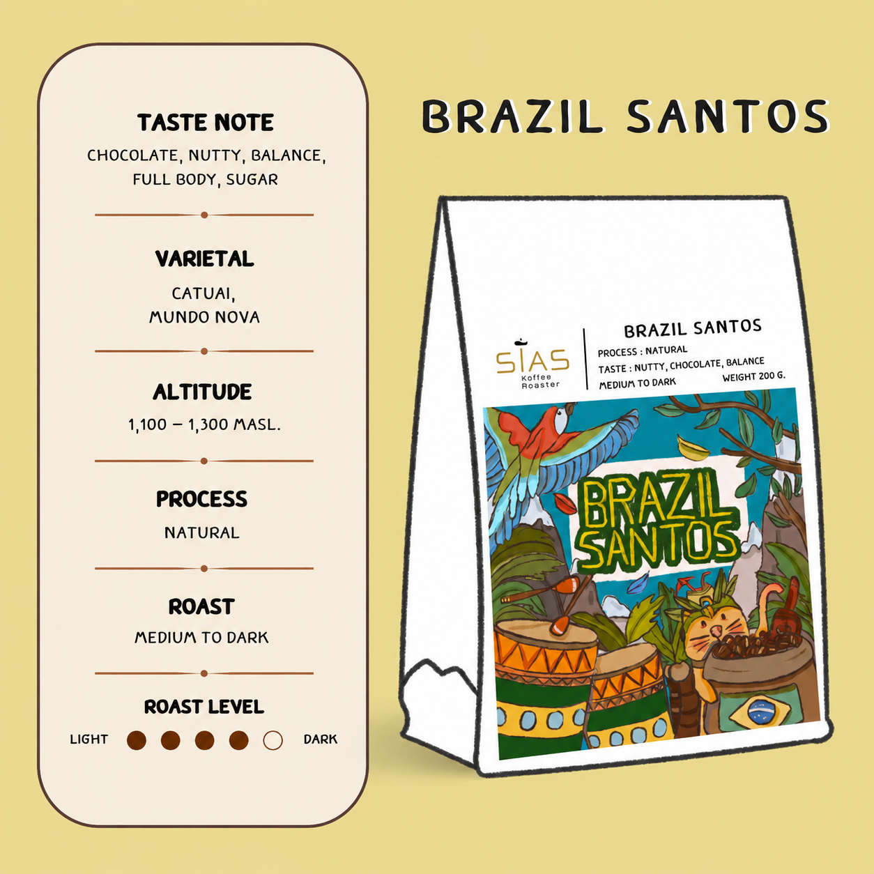 Brazil Santos - By Sias Roaster 200g