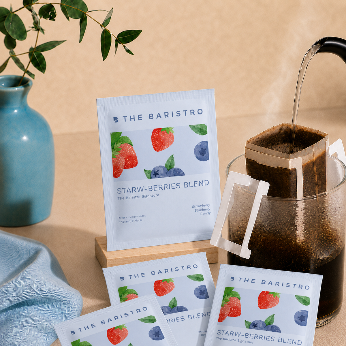 DRIP BAG - Straw-berries blend - the baristro