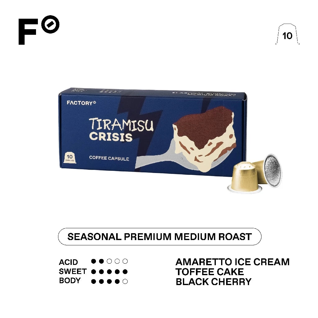 Tiramisu Crisis Coffee Capsules - factory company